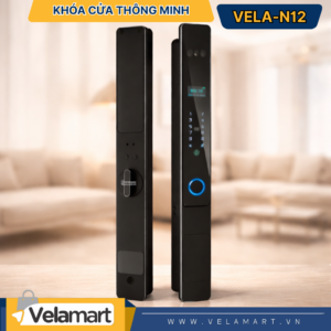 Khoá Cửa Thông Minh VELA-N12 Velamart – Không Chạm, Nhận Diện Khuôn Mặt và Tĩnh Mạch, Chuẩn An Ninh Nhà Thời Đại Mới