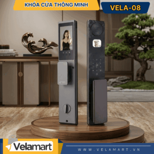 Khóa Cửa Thông Minh Vela-08 – Bảo Mật Chủ Động, Nhận Diện Khuôn Mặt AI, Mở Cửa Trong 1 Giây